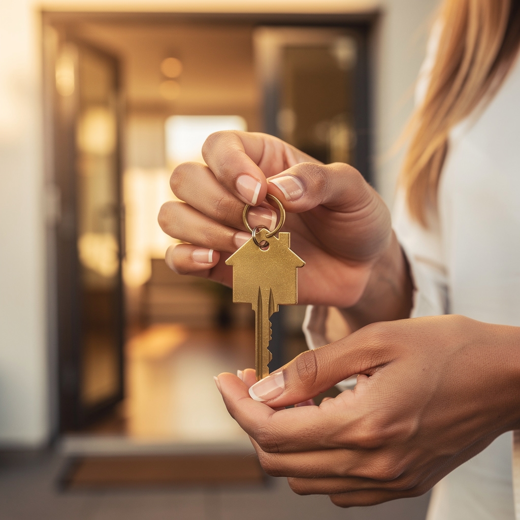 Schlüsselübergabe für neues Zuhause